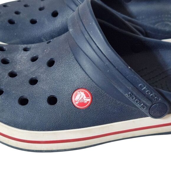 Crocs Crocband Shoes Size M 7 W 9 Blue Red White July 4th USA Clogs Rubber Slip - Picture 6 of 11